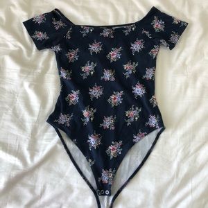 Size S Forever 21 floral bodysuit